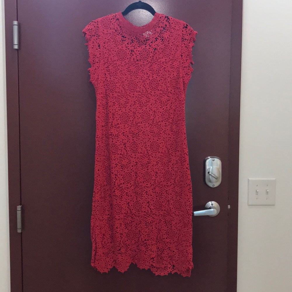 Velvet by Graham and Spencer Red Lace Dress